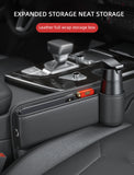 Multifunctional Car Seat Gap Filler & Organizer with Cup Holder