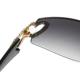 2023 Women’s Luxury Rimless Sunglasses – UV400 Protection, Lightweight & Stylish