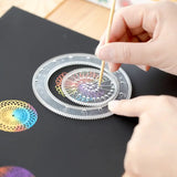Spirograph Scratch Art Kit for Kids – Creative Rainbow Drawing Toy Set