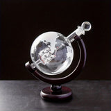 Juego de decantador de whisky Globe: jarra sin plomo con soporte de madera y vasos para servir con elegancia