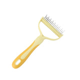 Double-Sided Pet Grooming Brush - Stainless Steel Fur Knot Remover for Cats & Dogs