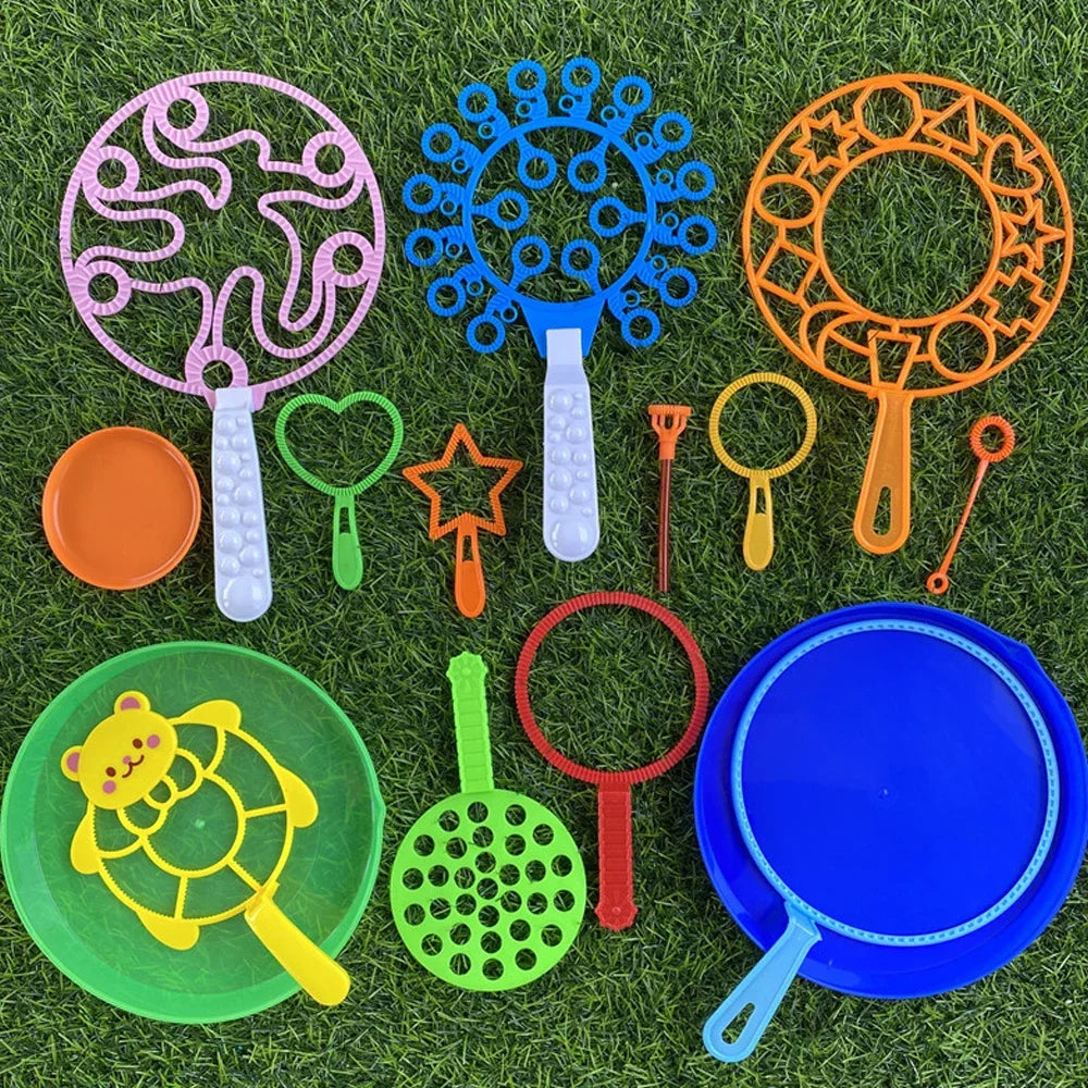Giant Bubble Wand Set - Outdoor Bubble Maker for Kids & Family Fun