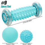 Spiky Massage Ball & Foot Roller Set - Deep Tissue Therapy for Plantar Fasciitis & Muscle Pain