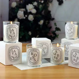 Vela perfumada romántica transparente: elegante vela aromática para bodas y regalos