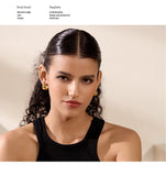 Pendientes de aro de acero inoxidable de moda: elegantes joyas bañadas en oro para mujer