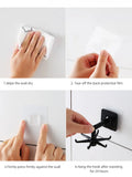 6-Claw Adhesive Hooks - Space-Saving Kitchen & Bathroom Organizer