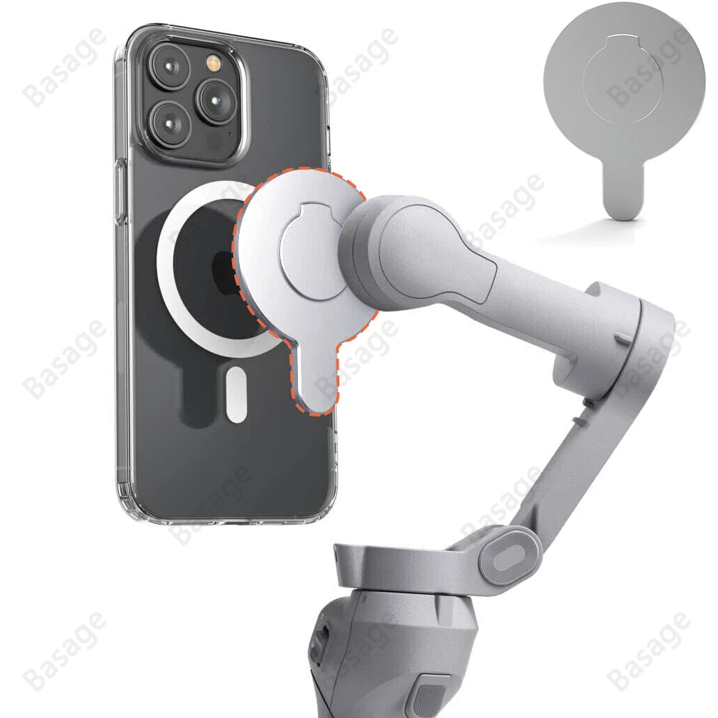 Soporte magnético para teléfono para estabilizador DJI Osmo: adaptador de liberación rápida para teléfonos Magsafe