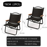 Foldable Carbon Steel Camping Chair with Oxford Fabric and Wooden Armrests