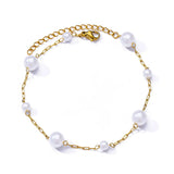 Pulsera de acero inoxidable con dijes de moda para mujer: diseño de plantas con cierre de pinza de langosta