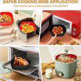 Cesta de silicona para freidora de aire: bandeja reutilizable para hornos y freidoras de aire