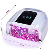 Rechargeable Cordless UV LED Nail Lamp – 96W Fast-Drying Gel Nail Dryer with Mirror Base