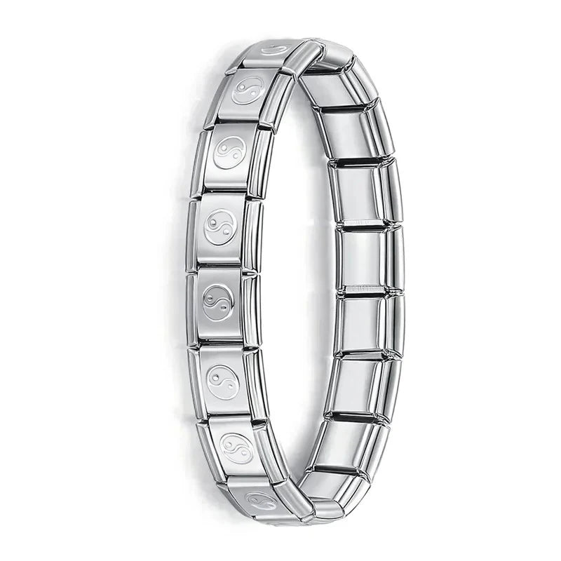 Stainless Steel Hologram Bracelet – Stylish & Durable Unisex Link Chain Jewelry
