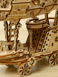 3D Wooden Airship Model Kit - Mechanical Puzzle for Adults & Teens