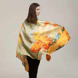Chic Polyester Scarf & Shawl for Women – Stylish Beach Accessory in 3 Colors