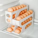 Rejilla para huevos automática con múltiples capas: organizador de cocina que ahorra espacio