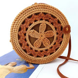 Bohemian Straw Circular Handbag for Women – Stylish, Durable & Chic