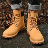 Knee-High Platform Lace-Up Outdoor Boots for Women – Comfortable Spring/Autumn Fashion