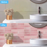 Pegatinas de azulejos de pared 3D despegables y adhesivas: protector contra salpicaduras DIY para cocina y baño