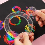 Spirograph Scratch Art Kit for Kids – Creative Rainbow Drawing Toy Set
