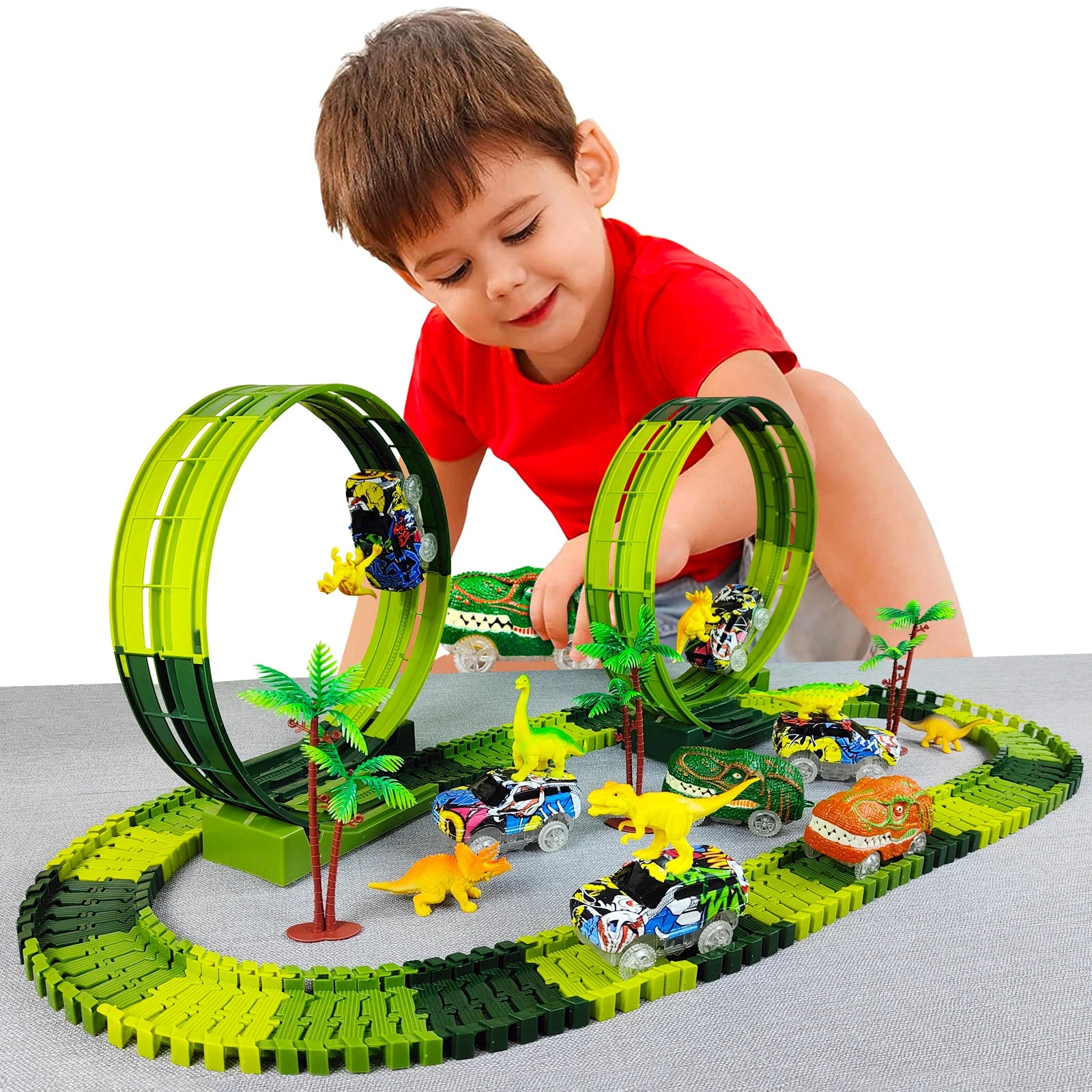 Interactive Electronic Dinosaur Toy with Lights and Sound for Kids