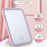 LED Touch Screen Makeup Mirror with 3 Light Modes – USB Rechargeable & Portable