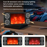 3D Flame Light Bluetooth Speaker with Deep Bass Subwoofer and Portable Fireplace Lamp