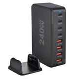 240W GaN Desktop Charger with 8-Port USB-C and Fast Charge 3.0