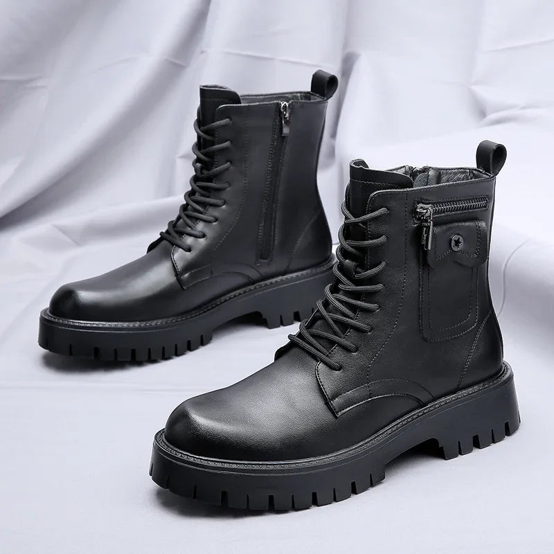 Men's British Style Desert Boots with Zip Closure – Comfortable, Stylish, and Durable Footwear