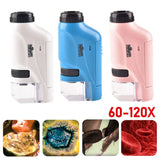 Handheld Pocket Microscope – 60–120X Portable Educational Microscope for Kids