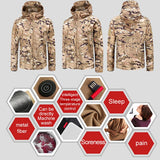 USB Heated Jacket for Men & Women - Smart Winter Heating Coat with Hood for Outdoor Sports