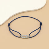 Adjustable Cubic Zirconia Rope Chain Bracelet