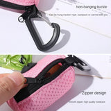 Portable Dog Poop Bag Dispenser – Mesh Fabric Waste Bag Holder for Pet Owners on the Go