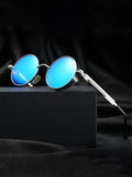 Metal Steampunk Round Sunglasses – Vintage Designer Shades for Men & Women