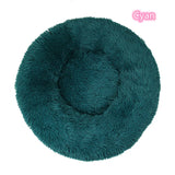 Plush Donut Cat Bed - Super Soft Washable Pet Nest (5 Sizes, 20 Colors)