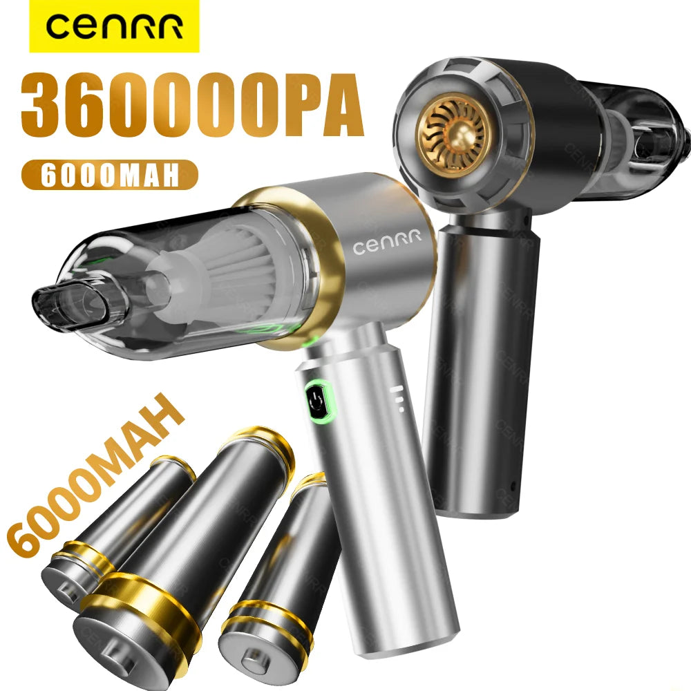 360000PA Cordless Car Vacuum Cleaner - Powerful Handheld Portable Vacuum for Cars & Home