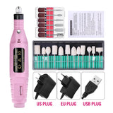 Electric Nail Drill Kit with Sanding Bands for Manicure & Pedicure – 20000 RPM Nail Art Tools