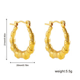 Gold-Plated Stainless Steel Geometric Hoop Earrings – Waterproof & Tarnish-Resistant
