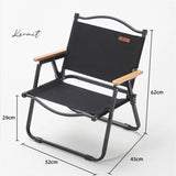 Foldable Wooden Beach Chair with Armrests – Heavy-Duty Outdoor Lounge Seating