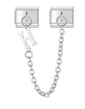 Pulsera unisex de acero inoxidable con dijes de animales: pulsera clásica y moderna con cierre de anilla de resorte