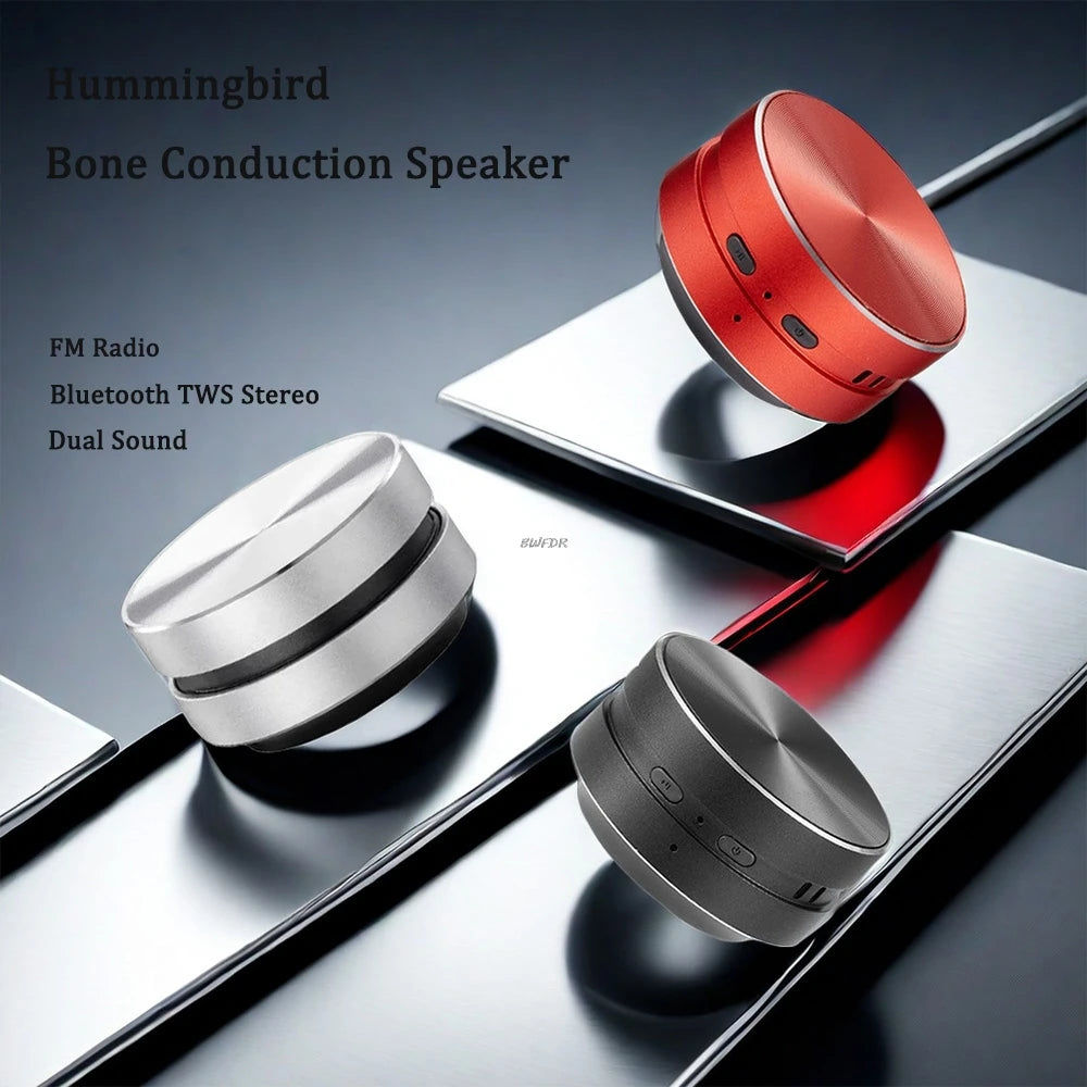 Portable Bluetooth 5.0 Bone Conduction Speaker with TWS Stereo and FM Radio