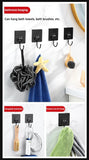 Ganchos de pared de PVC para bolsos, bufandas y accesorios: gancho de almacenamiento multiusos (negro, dorado, transparente) 