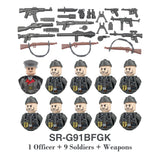 WW2 Military Building Blocks Set - Army Soldier & Motorcycle Model Kit