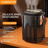 Humidificador USB de gran capacidad: pulverizador de 3 boquillas con luz LED y función de aromaterapia