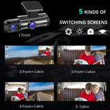 1080P Dual Lens Car Dash Cam with Night Vision & G-Sensor