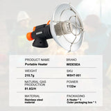 Portable Camping Heater – Stainless Steel Outdoor Gas Heater with Ignition for Winter Survival