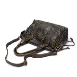 Bolso de mano vintage de gran capacidad para mujer: bolso de mano de piel sintética suave, bolso retro para hombro y bandolera