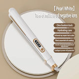 2-in-1 Ceramic Hair Straightener & Curler - Dual Voltage Styling Tool with 3 Heat Settings