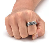 8mm Star of David Spinner Ring - Stainless Steel Jewish Hexagram Fidget Ring for Men & Women