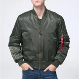 Men’s Winter Military Jacket – Thick Short Zip-Up Outerwear with Stand Collar