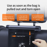 Metal Roller Car Trash Can – Auto Organizer with Phone Holder & Storage Bag